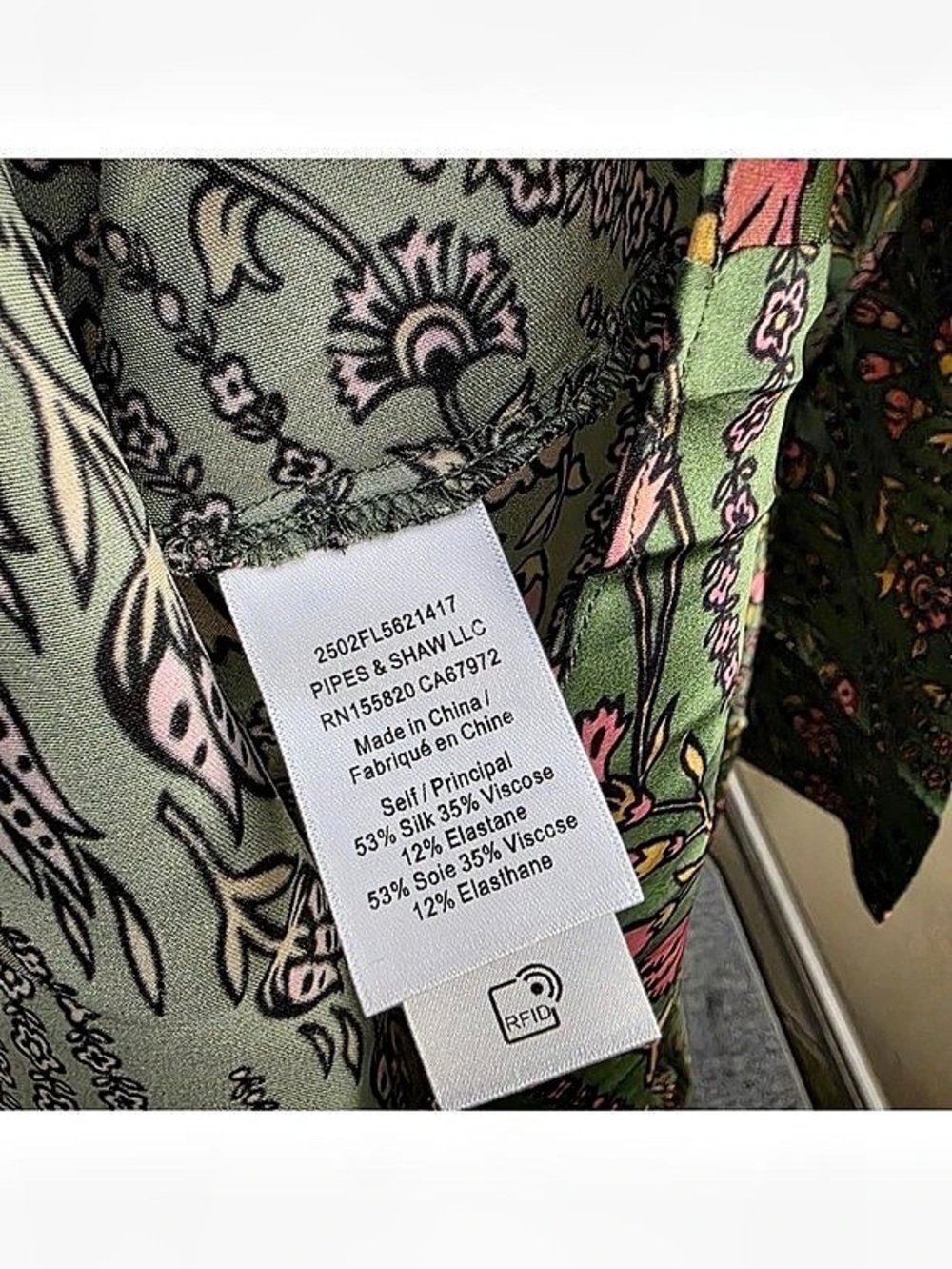 NWOT Veronica Beard Gemma Silk-Blend Satin Maxi Dress Green & Pink Medium - Picture 5 of 11